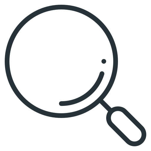 Glass, loupe, magnifier, magnifying, magnifying glass, search, seo icon